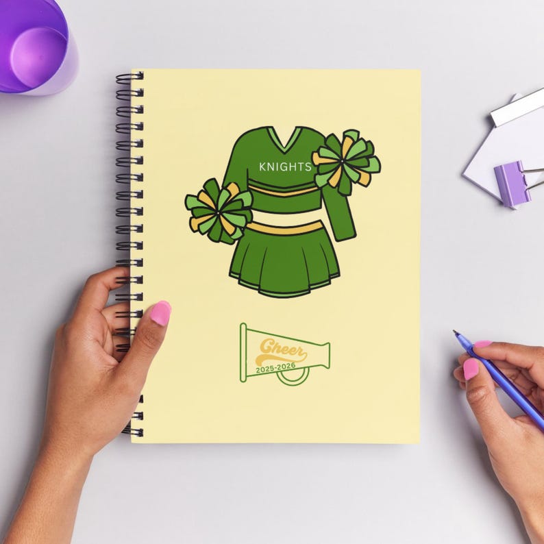Cheer Note Book Personalised Cheer Uniform Notebook for Cheerleader, Cheer Coach, Cheer ...