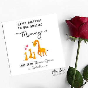 Happy Birthday To Our Mummy Birthday Card for Mummy, Mummy Birthday Card, Card for Mummy From Daughters/Sons/Children, Happy Birthday Mummy zdjęcie 2