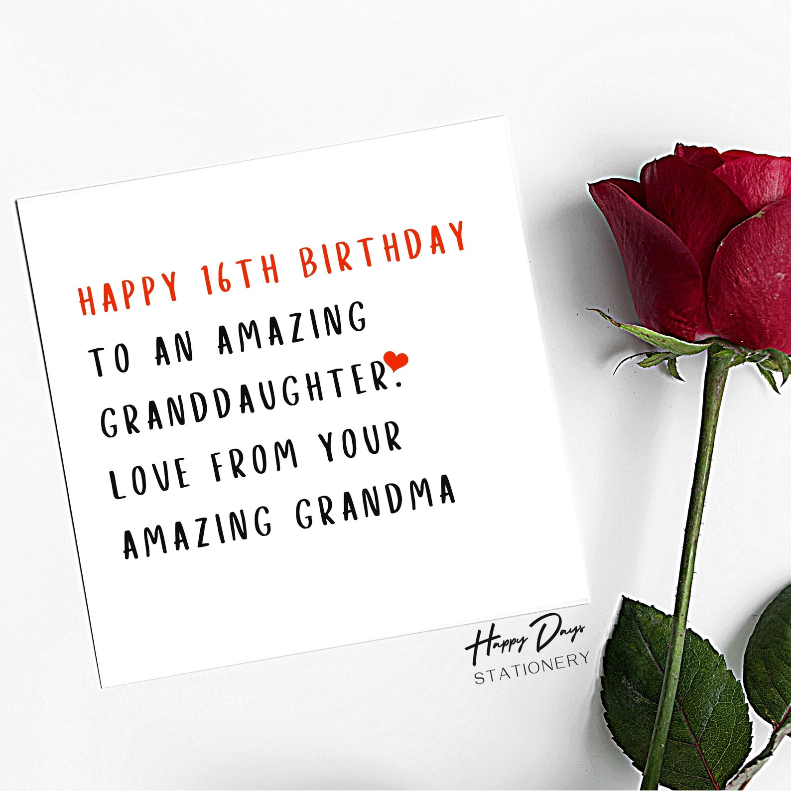 Granddaughter Birthday Card 16th Birthday Amazing Granddaughter, 16th Birthday Card for