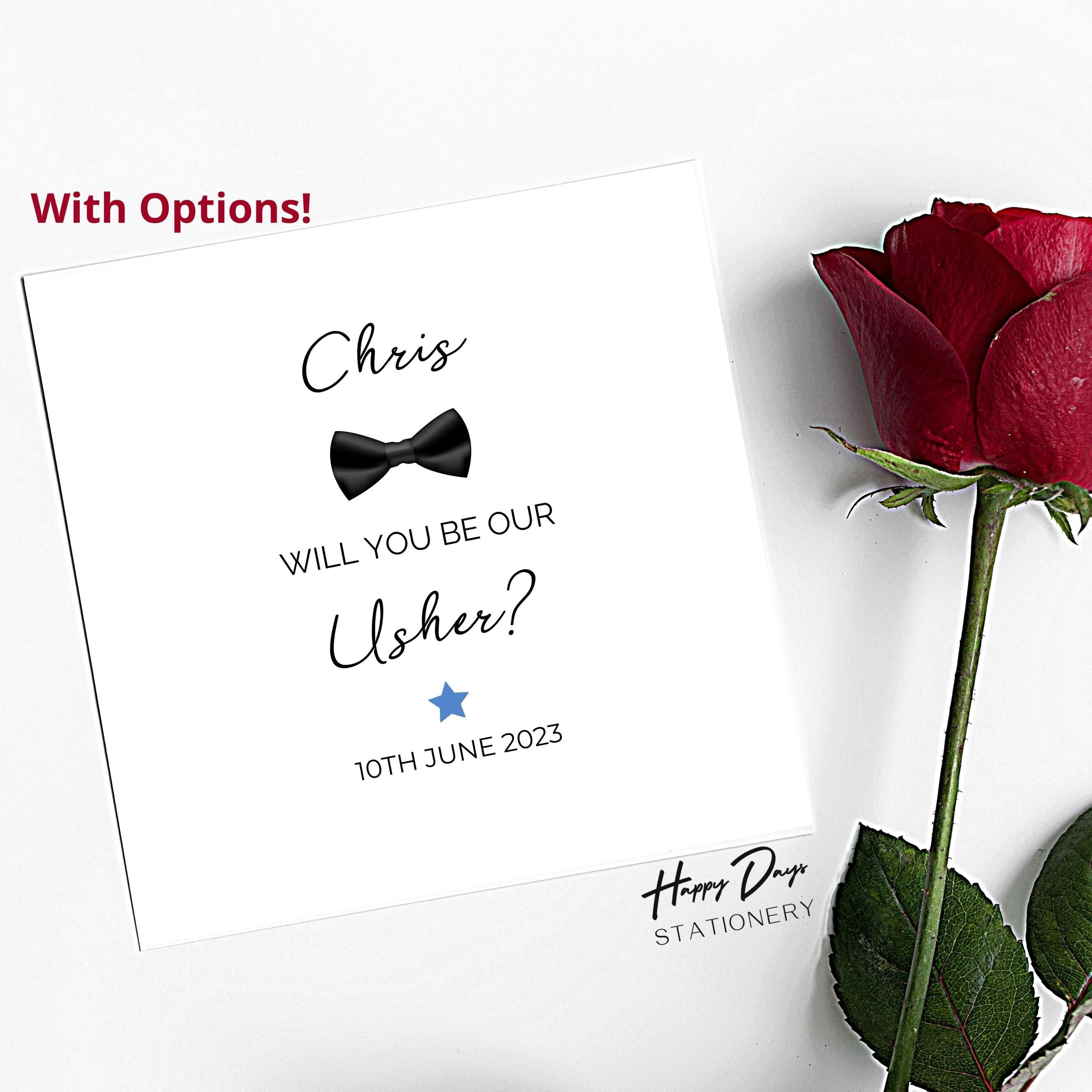 Usher Proposal Card, Will You Be Our Usher Proposal, Usher Request Card, Wedding Card For Usher, Will You Be Our Usher