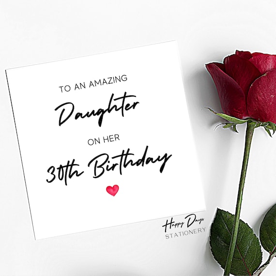 30th Birthday Card for Daughter, 30 Birthday Card, to an Amazing Daughter  Happy 30th Birthday, Daughter 30th Birthday Card -  Norway