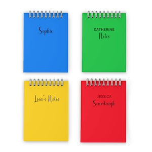 Personalised A6/A5/A4 Notebook Jotter Notepad, Top-bound Wire Notebook Gifts, Birthday Gift, Christmas Gift, Mother&#39;s Day, Wedding,Note Book