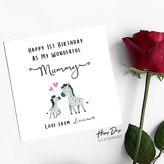 Carte D'anniversaire Amusante Pour Maman – Premier Câlin