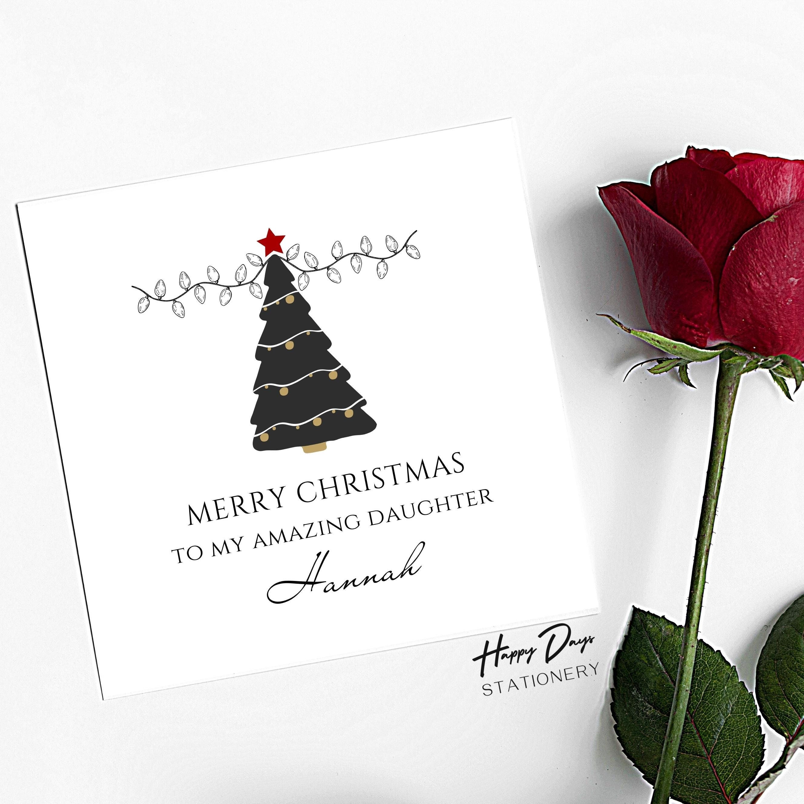 Carte De Noël Traditionnelle Pour Belle-fille - Merry Christmas To Step