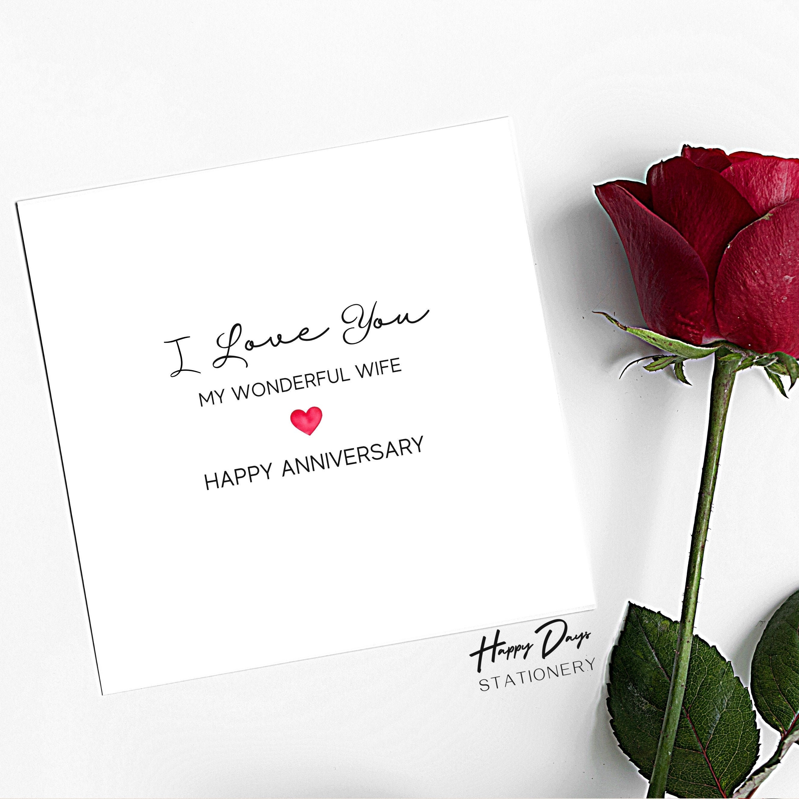 Happy Anniversary Card, Personalized Anniversary Card, Floral Heart Cards -   Sweden