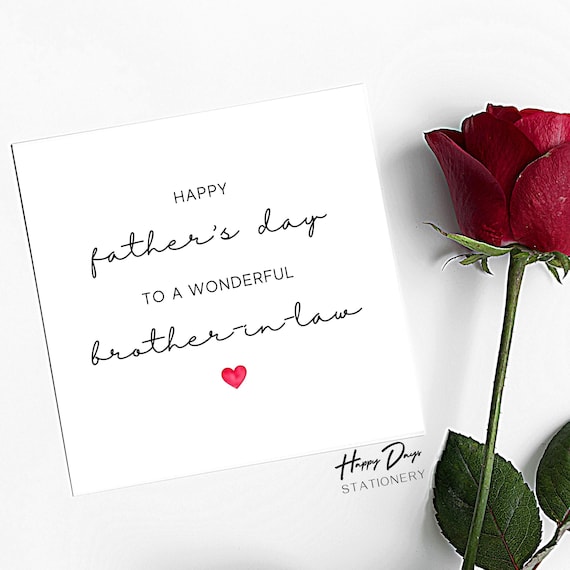 Father's Day Card for Brotherinlaw Amazing Etsy