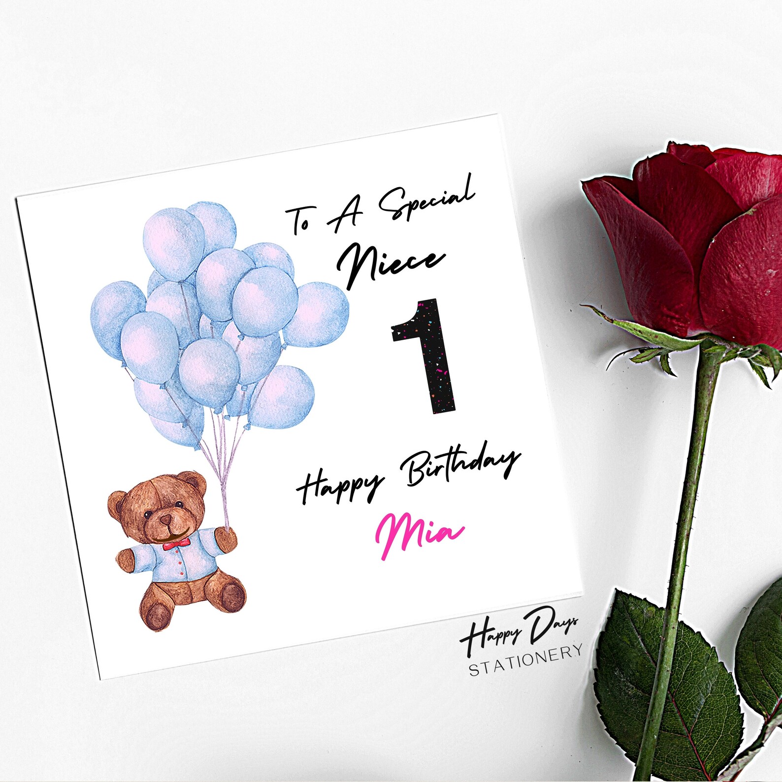 1st Birthday Card for Niece First Birthday Card Niece Etsy