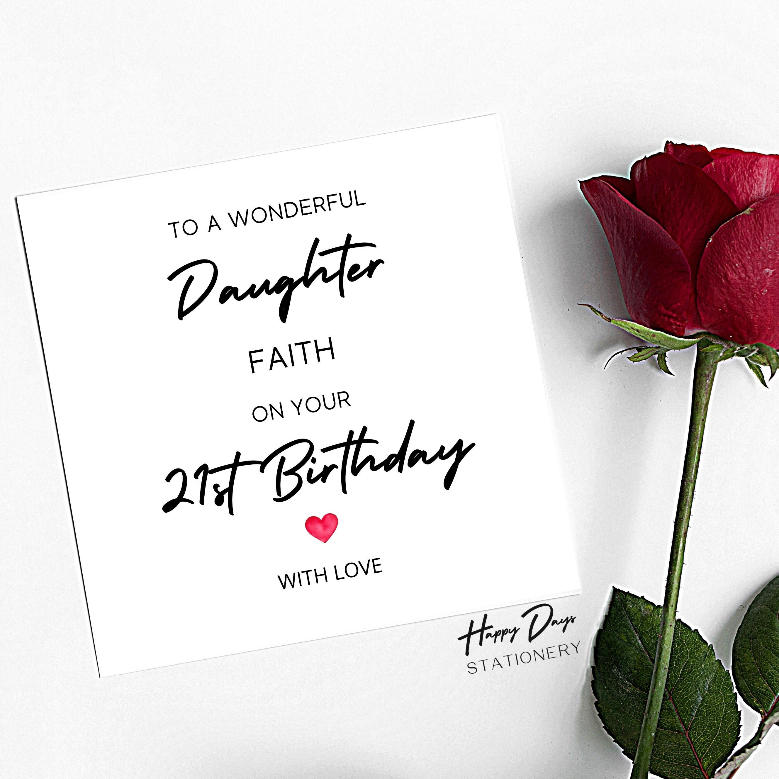 Daughter 21st Birthday Card 21st Birthday Card for Daughter Etsy