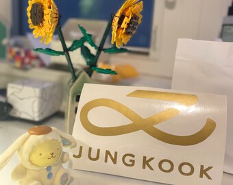 Golden Jung Kook Logo Stickers Kpop Boy Group Stickers Kpop Decal Korean Boy Group BTS K-pop stickers BTS Decal