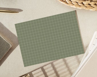 Mossy Meadow • Square Grid Sticky Note • Sustainable Post-it® Note Pad