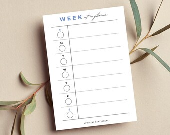 Week At A Glance • Blue • Sustainable Post-it® Note
