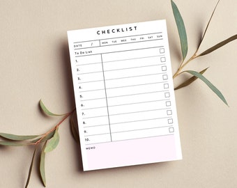 Daily To-Do Checklist Planner • Rose Blush • Sustainable Post-it® Note