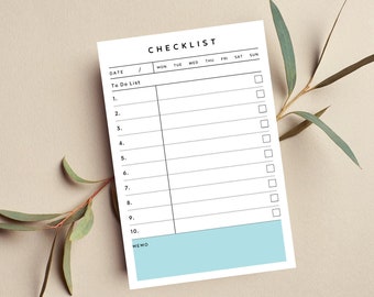 Daily To-Do Checklist Planner • Glacier Blue • Sustainable Post-it® Note