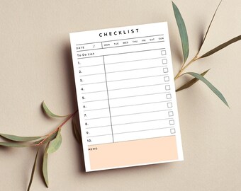 Daily To-Do Checklist Planner • Peach Blossom • Sustainable Post-it® Note
