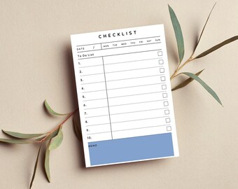 Daily To-Do Checklist Planner • Ocean Mist • Sustainable Post-it® Note