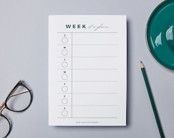 Week At A Glance • Green • Sustainable Post-it® Note