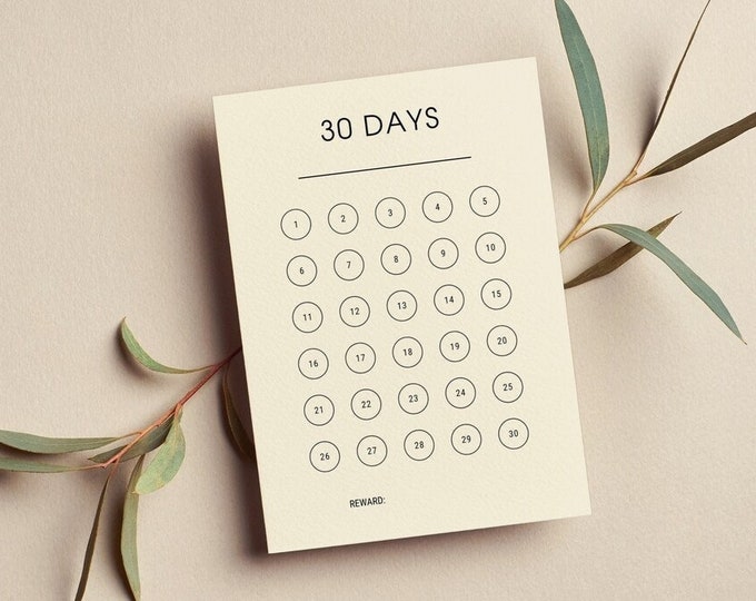 Featured listing image: 30 Day Habit Tracker • Fawn • Sustainable Post-it® Note