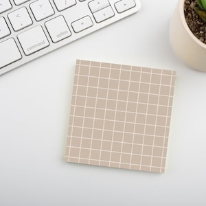 Desert Clay • 3x3 Square Grid Sticky Notes • 50 Sheet Eco-Friendly Post-it® Pads • Minimalist Earthy Tones • Perfect for Notes & Reminders