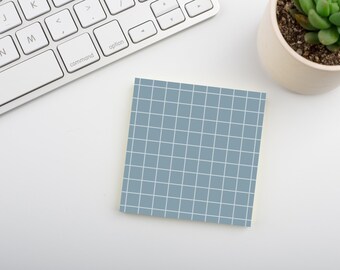 Dusk Blue • Square Grid Sticky Note • Sustainable Post-it® Note Pad