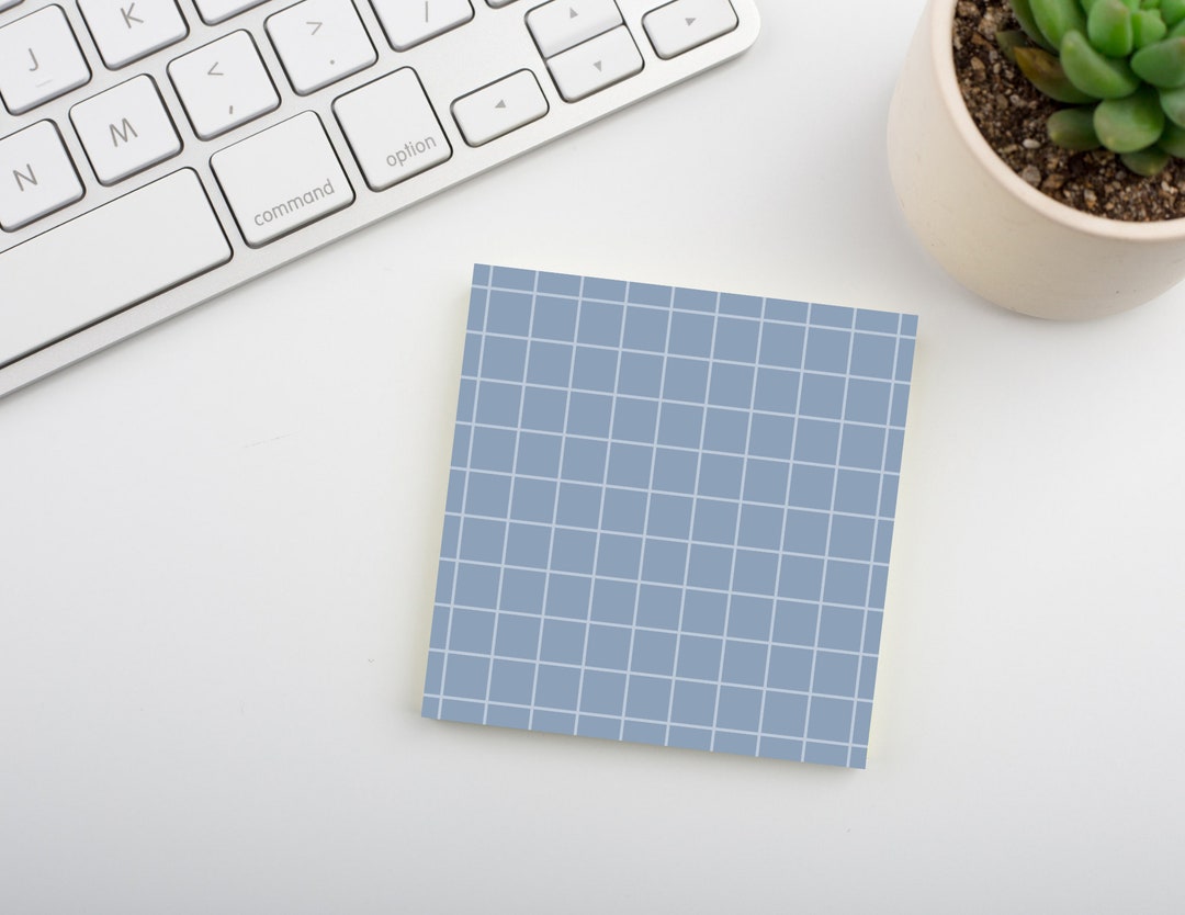 Blue Mist • Square Grid Post-it® Note Pads • 50 Sheets • Muted Blue ...