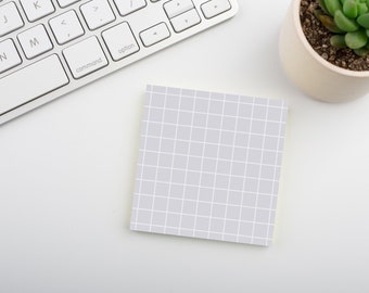 Moonlight Haze • Square Grid Sticky Note • Sustainable Post-it® Note Pad