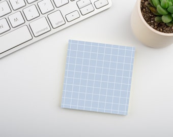 Rainy Skies • Square Grid Sticky Note • Sustainable Post-it® Note Pad