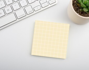Sun-Kissed Meadow • Square Grid Sticky Note • Sustainable Post-it® Note Pad