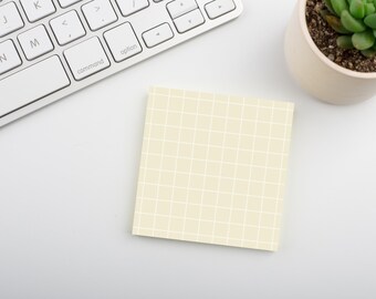Milk Tea • Square Grid Sticky Note • Sustainable Post-it® Note Pad