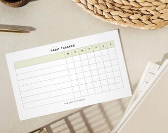 Willow Whisper • 50 Sheet Habit Tracker • Sustainably Sourced Paper