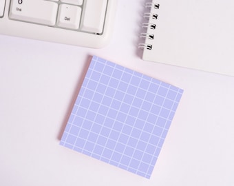 Violet Dew • Square Grid Sticky Note • Sustainable Post-it® Note Pad