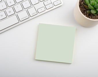 Platinum Green • 50 Sheet 3M Post-it Notes • Dot Grid Memo • Blank Notepad • Cute Basic Stationery • Sustainable Post-it® Note Pads