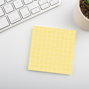 Sorbete de limón • Notas adhesivas con cuadrícula cuadrada • Bloc de notas Post-it® ecológico de 50 hojas de 3x3 • Nota amarilla • Perfecto para notas y recordatorios