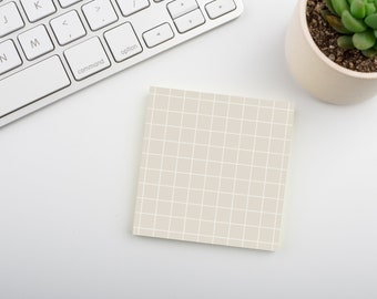 Linen • Square Grid Sticky Note • Sustainable Post-it® Note Pad