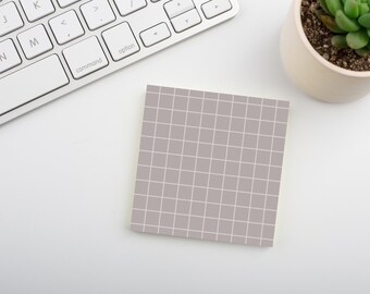 Soft Ash • Square Grid Sticky Note • Sustainable Post-it® Note Pad