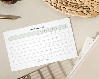 Morning Dew • 50 Sheet Habit Tracker • Sustainably Sourced Paper