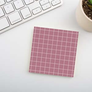 Cranberry • 3x3 Square Grid Sticky Notes • 50 Sheet Eco-Friendly Notepad • Bold Red Memo Pad • Perfect for Notes & Lists
