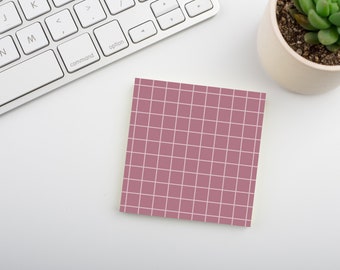 Cranberry • Square Grid Sticky Note • Sustainable Post-it® Note Pad