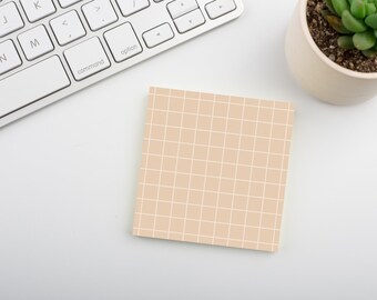 Caramel Drizzle • Square Grid Sticky Note • Sustainable Post-it® Note Pad