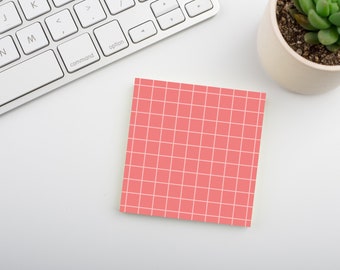 Rose Petal • Square Grid Sticky Note • Sustainable Post-it® Note Pad