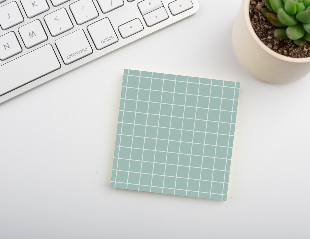 Stone Sage • Square Grid Sticky Notes • 50 Sheet 3x3 Eco-friendly Post ...