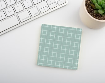 Stone Sage • Square Grid Sticky Note • Sustainable Post-it® Note Pad
