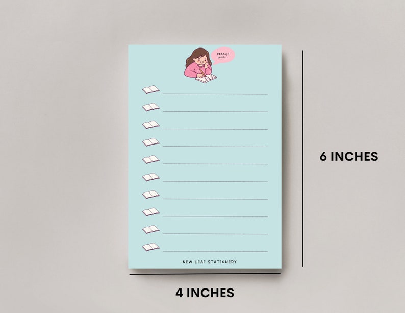 Today I Will Checklist Post-it® Note Pads • 50 Sheet 4x6 Blue ...