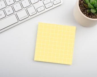 Sunlit Meadow • Square Grid Sticky Note • Sustainable Post-it® Note Pad
