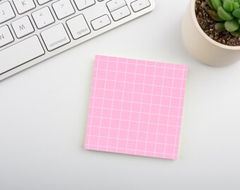 Blossom Pink • Square Grid Sticky Note • Sustainable Post-it® Note Pad