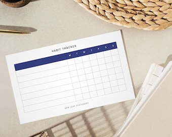 Blueberry • 50 Sheet Habit Tracker • Sustainably Sourced Paper
