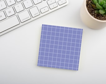 Bluebell Blossom • Square Grid Sticky Note • Sustainable Post-it® Note Pad