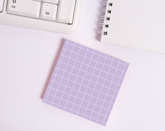 Lilac Breeze • Square Grid Sticky Note • Sustainable Post-it® Note Pad