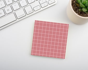 Rose Quartz • Square Grid Sticky Note • Sustainable Post-it® Note Pad