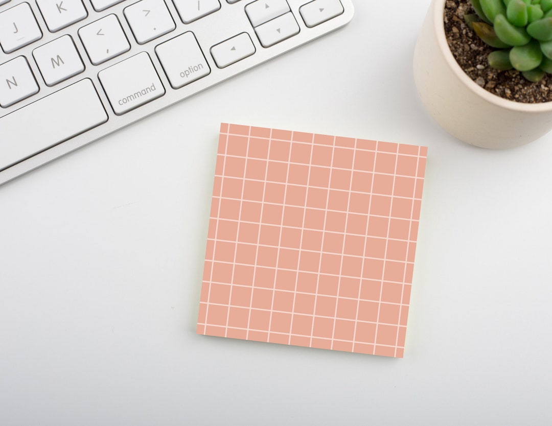 Peach Petal • 3x3 Square Grid Sticky Notes • 50 Sheets • Soft Peach ...