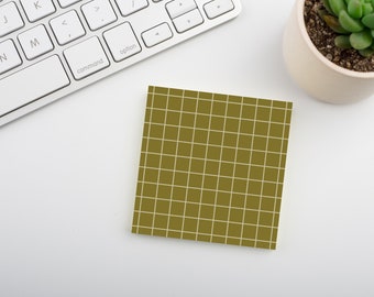 Woodland Moss • Square Grid Sticky Note • Sustainable Post-it® Note Pad